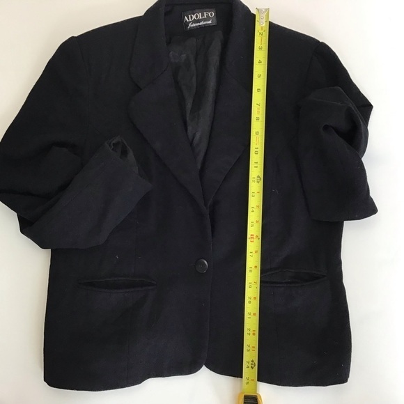 Vintage Adolfo International 100% wool blazer. Size 16. - Picture 12 of 13